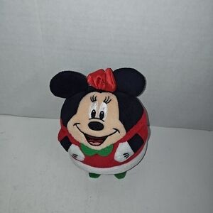 Christmas Holiday Minnie Mouse Ty Beanie Ballz 5” Kids Plush Disney 2013